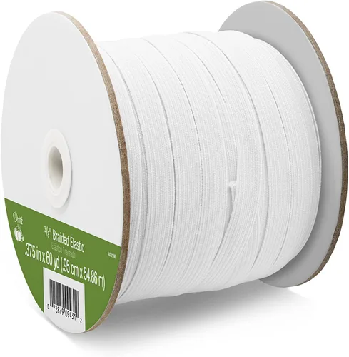 Vista 2 de Dritz 9431W Trenzado elástico, 3/8 pulgadas x 60 yardas, color blanco