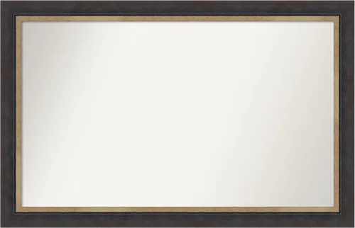 Vista 179 de Amanti Art Espejo personalizado, espejo de baño negro Astor, espejo de pared o espejo de tocador de baño sobre el fregadero (25 x 25 pulgadas)