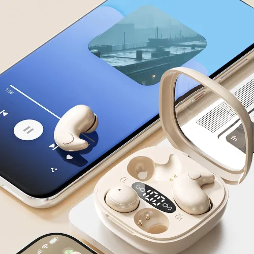 Vista 9 de Paquete de 2 auriculares Bluetooth ultra mini 2026, impermeables, invisibles, inalámbricos, Bluetooth 5.4, 2 pares de mini auriculares