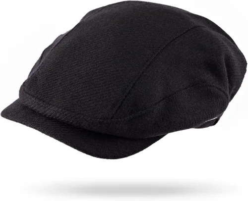 Vista 7 de Biddy Murphy Gorra de conducción de lana irlandesa autoajustable, fabricada Negro (Charcoal Black)