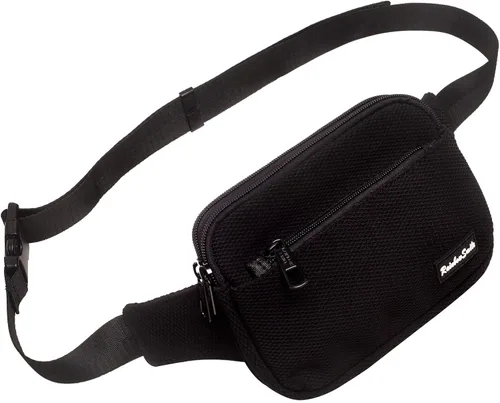 Vista 8 de Riñonera para mujeres y hombres, para correr, viajar, senderismo, casual, a la moda, deportiva, transpirable, ligera, Negro -, Riñonera para todos