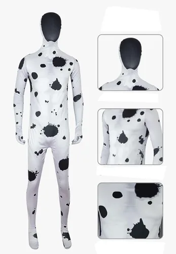 Vista 6 de Disfraz de Super Villano Spot para adultos a través del versículo Cosplay Zentai Onesies Body ajustado para niños Halloween