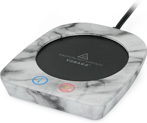 Vista 12 de Vobaga - Calentador de taza de café para el hogar, la oficina, el escritorio, se apaga automáticamente después de 4 horas. Placa calentadora de taza