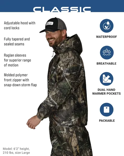 Vista 2 de FROGG TOGGS - Chaqueta impermeable y transpirable para hombre Classic Pro Action para lluvia