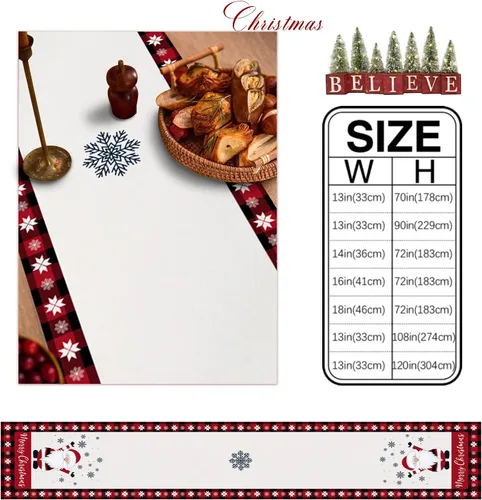 Vista 5 de Libaoge Camino de mesa de gnomo navideño de arpillera para decoración del hogar, manualidades para cenas familiares, fiestas, Acción de Gracias