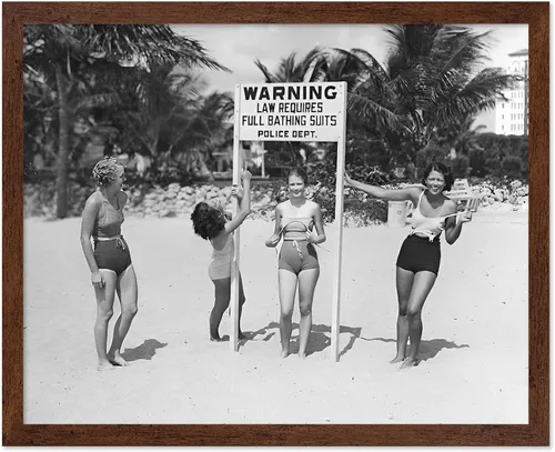 Vista 17 de Poster Master Póster vintage de mujeres en la playa, impresión de moda, arte de traje de baño, regalo glamoroso para hombres, mujeres, nadadores