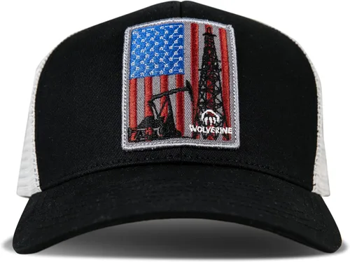 Vista 10 de Wolverine Gorra Trucker Parte trasera de malla Snapback Ajustable Resistente Duradero Workwear 1883 - Oliva negra