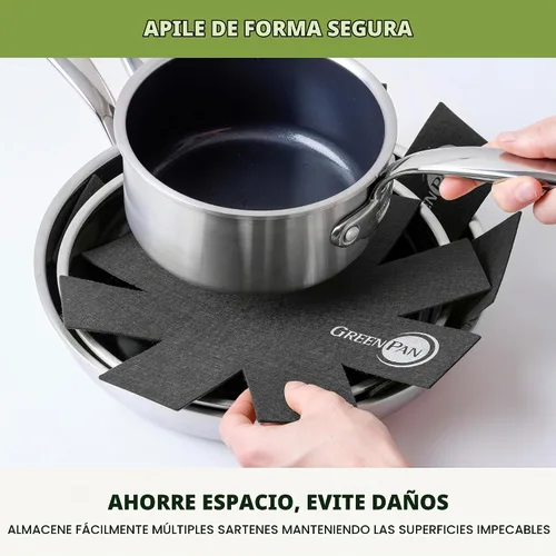 Vista 6 de GreenPan Juego de 3 protectores para sartenes