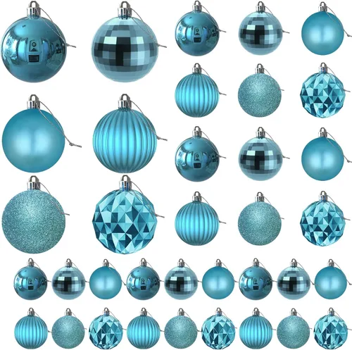 Vista 195 de Esferas pequeñas de Navidad de bronce y dorado de 1.6 pulgadas, adornos para decoración de árbol de Navidad, bolas colgantes inastillables