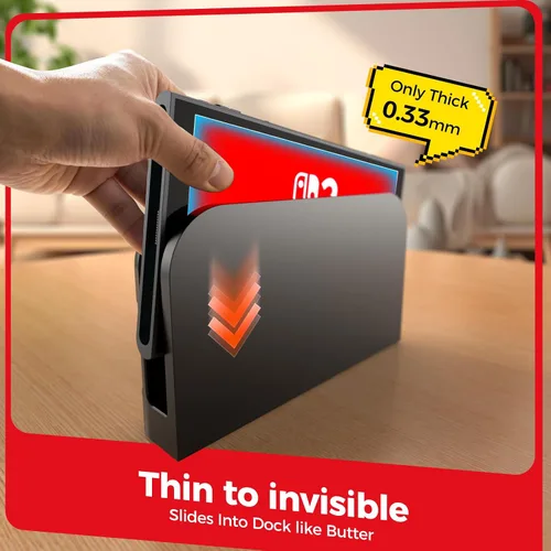 Vista 4 de NEWDERY 2 Pack for Nintendo Switch 2 Screen Protector, 9H Tempered glass, HD Clear, Auto-Dust Removal, Bubble Free, Compatible with Switch 2