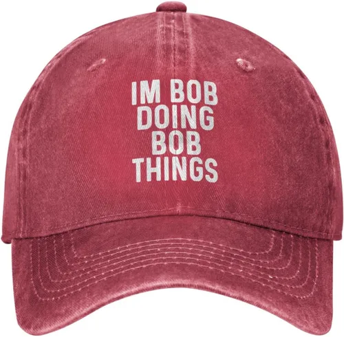 Vista 30 de Im Bob Doing Bob Things - Sombrero de camionero para hombre, sombrero de malla vintage para verano