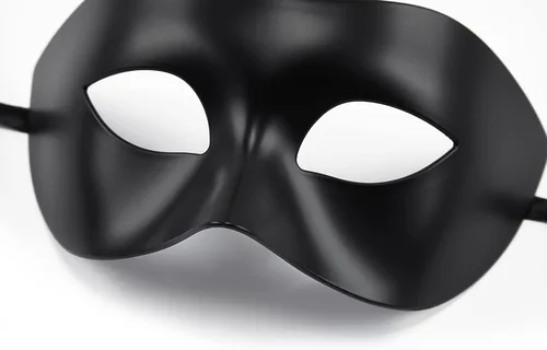 Vista 3 de TRIFUNESS Máscara de mascarada para hombre, máscara griega romana veneciana para Mardi Gras, fiesta de graduación de Halloween