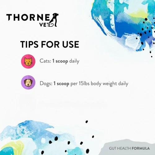 Vista 6 de ThorneVET Fórmula de salud intestinal: apoyo gastrointestinal para perros, gatos y caballos, 180 cucharadas