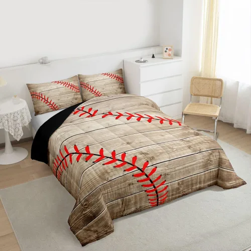 Vista 202 de Juego de ropa de cama de baloncesto para niños y adolescentes, juego de edredón deportivo para niños, tamaño matrimonial, suave, ligero, decoración