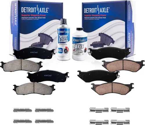 Vista 33 de Detroit Axle - Pinza de freno de disco del lado del conductor trasero de repuesto de pastillas de freno de cerámica para Lexus HS250h 2010 2011 2012