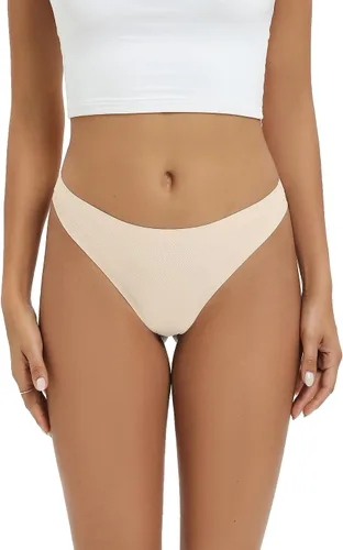 Vista 2 de Paquete de 10 tangas sin costuras para mujer, ropa interior transpirable, conjunto de tanga que no se ve