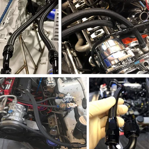 Vista 4 de 6AN - Kit de manguera de línea de combustible de 20 pies, manguera de combustible trenzada de nailon E85 de 20 pies