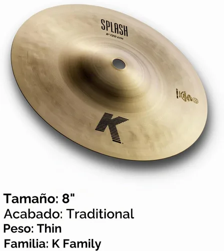 Vista 2 de Zildjian K0857 8" K Splash Platillo