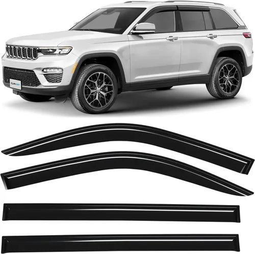 Vista 9 de CLIM ART - Protectores de lluvia increíblemente duraderos para Jeep Cherokee 2014-2023, deflectores de ventana originales con cinta adhesiva