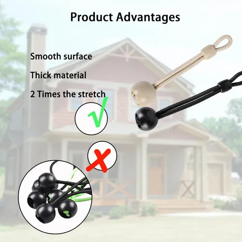 Vista 6 de Coolaroo Piezas de repuesto – Kit de amarre elástico universal para toldos y persianas enrollables, paquete de 2 clips de sombra resistentes