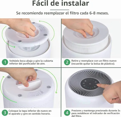 Vista 7 de Filtro de repuesto Core 200S para purificador de aire LEVOIT Core 200S Core Filtro 3 en 1, filtros purificadores de aire Core 200S-RF, paquete de 2