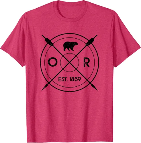 Vista 24 de Oregon Beaver State Bear OR Est. 1859 - Camiseta de regalo, gris, S