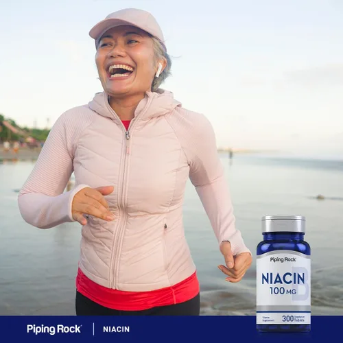 Vista 6 de Piping Rock Suplemento de niacina de 100 mg 300 tabletas Vitamina B3 para hombres y mujeres Ácido nicotínico con enjuague Vegetariano, sin