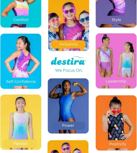 Vista 6 de Destira Leotardos de gimnasia para niñas, mallas súper suaves con scrunchie, gimnasia, baile, animación, yoga y más