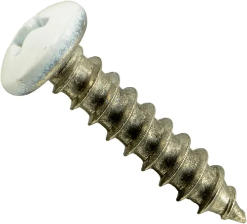 Vista 5 de Hard-to-Find Fastener Tornillos de chapa blanca Phillips Pan de 8 pulgadas x 1 pulgada