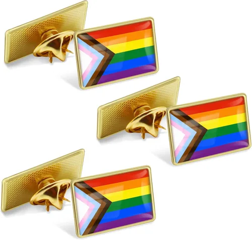 Vista 5 de 62050100200 pines de solapa de orgullo progresivo a granel, LGBT, transgénero, arco iris, lesbiana, bisexual, gay, progresivo, broche para hombres