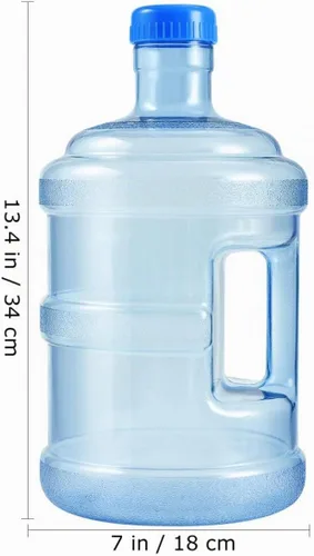 Vista 4 de Didiseaon Botella de agua de 5 litros con tapa de rosca, botella de agua mineral portátil para deportes al aire libre, viajes, camping, jarra