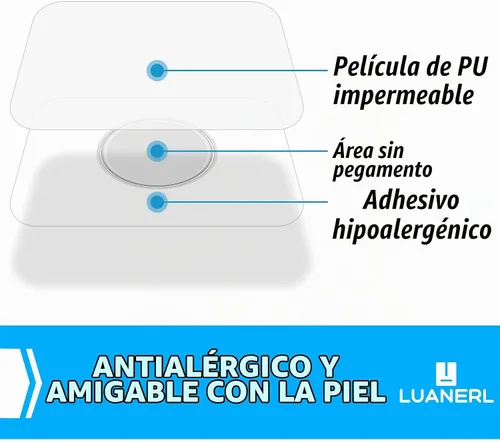 Vista 2 de Adhesivo impermeable para cubiertas de sensor Freestyle Libre 2/3 - 50 piezas impermeables para Freestyle Libre3/2 CGM parches adhesivos
