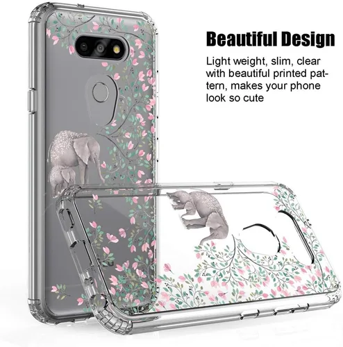 Vista 3 de Funda transparente para LG Aristo 5 / Aristo 5+ / Fortune 3 / Risio 4 / Phoenix 5 / K8X / K31 / Tribute Monarch (5.7 pulgadas, 2020) [Elefante]