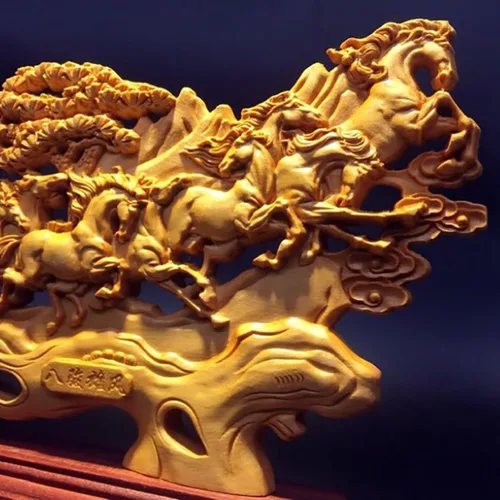 Vista 6 de Adornos de estatua de ocho caballos, decoración de oficina en casa, estilo chino, arte asiático, escultura de caballo al éxito, decoración de Feng