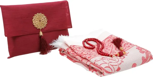 Vista 9 de Prien Alfombra de oración musulmana con Tasbih y bolsa portátil, regalo musulmán para mujeres y hombres, caja islámica Mubarak, juego de regalos