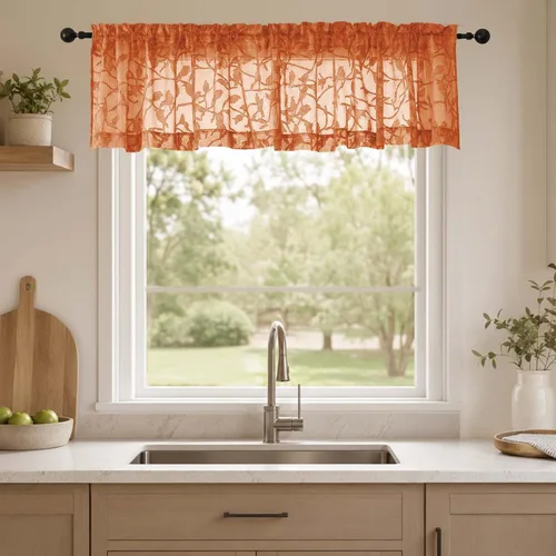 Vista 79 de OVZME Anji Clip Voile Sheer Tiers RD 2X30X36 Negro