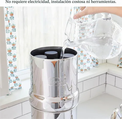 Vista 5 de Sistema de filtración de agua Berkey RB4X2-BB Royal de acero inoxidable con 2 elementos filtrantes negros