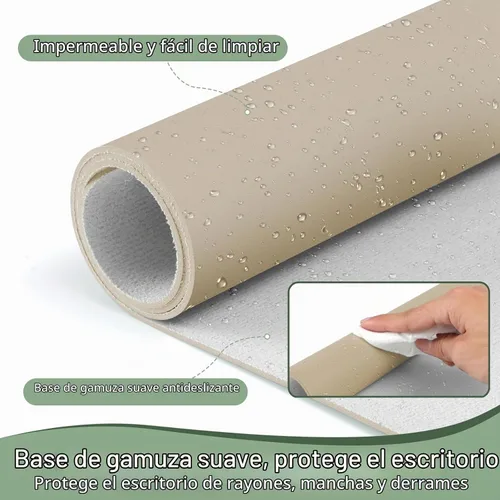 Vista 4 de Boutilon Protector de Escritorio de Cuero, Alfombrilla de Ratón Antideslizante, Alfombrilla de Escritorio para Laptop, Alfombrilla de Ratón