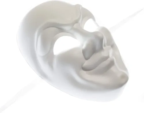 Vista 2 de Más allá de la mascarada blanca máscaras de mascarada DIY máscara en blanco sin decorar pintar