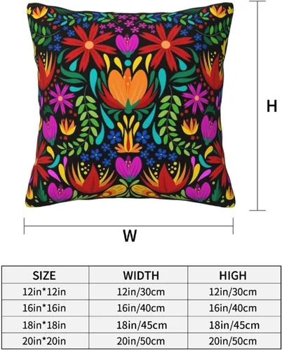 Vista 4 de Paquete de 2 fundas de almohada mexicanas de 18 x 18 pulgadas para sofá, Día de los Muertos, decoración del Cinco de Mayo