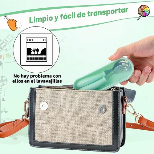 Vista 3 de Patelai Cuchara tenedor para utensilios para niños pequeños, 9