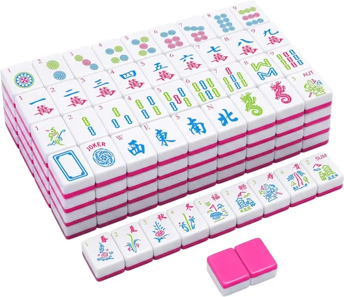 Vista 7 de 166 American Mahjong Tile Set 1.2 Inch Rosa