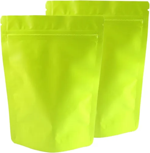 Vista 6 de QQ Studio Bolsas de pie de aluminio Mylar mate sellables de doble cara (paquete de 100) (5.1 x 7.1 pulgadas, oro mate)