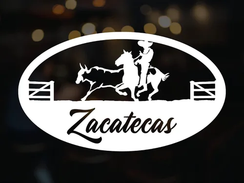 Vista 2 de Zacatecas - Adhesivo adhesivo de vinilo personalizado con Zacatecas, México, calcomanía para Troca o Carro Zacatecas (4 x 2.25 pulgadas)