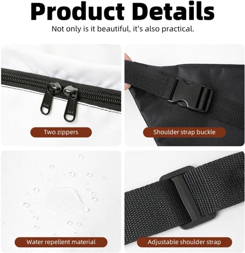 Vista 5 de Crossbody Fanny Pack for Men & Women water fire american football Waist Bag with Adjustable Strap for Outdoors Workout Traveling Casual Running