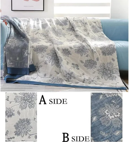 Vista 304 de MSGKV - Manta bohemia/primaveral de algodón para sofá y sala de estar, de gasa acogedora, de 50 x 60 pulgadas 50"x60" Cotton Throw, Woven Bird