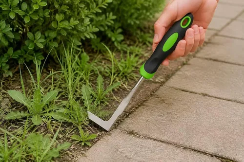 Vista 8 de Mango de madera de acero inoxidable para cortar y deshierbar el césped