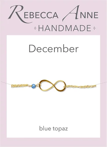 Vista 65 de Pulsera con dije de infinito con piedra natal, joyería hecha a mano, regalo para ella