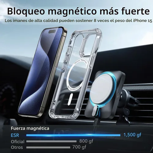 Vista 3 de ESR Funda para iPhone 15 Pro Max con protector de pantalla y cámara Juego transparente
