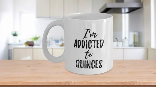 Vista 3 de I'm Addicted To Quinces Mug Funny Food Lover Gift Coffee Tea Cup Large 15 oz